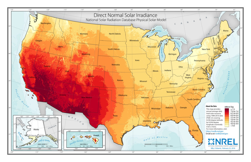 Solar Irradiance Map
